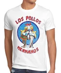 style3 T-Shirt Los Pollos Breaking Hermanos Heisenberg Walter Bad White Chicken weiß