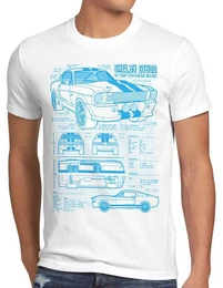 T-Shirt GT500 Eleanor mustang muscle car bullit shelby pony ford mc queen