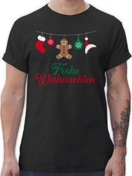 Shirtracer T-Shirt Frohe Weihnachten Weihachten Kleidung Schwarz/Braun/Grün/Rot/Hellblau