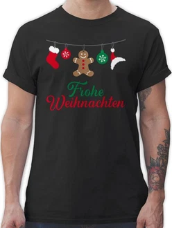 Shirtracer T-Shirt Frohe Weihnachten Weihachten Kleidung Schwarz/Braun/Grün/Rot/Hellblau