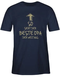Shirtracer T-Shirt So sieht der beste Opa der Welt aus Geschenke Blau/Beige/Dunkelblau/Gelb/Grau