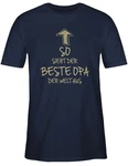 Shirtracer T-Shirt So sieht der beste Opa der Welt aus Geschenke Blau/Beige/Dunkelblau/Gelb/Grau
