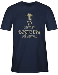 Shirtracer T-Shirt So sieht der beste Opa der Welt aus Geschenke Blau/Beige/Dunkelblau/Gelb/Grau