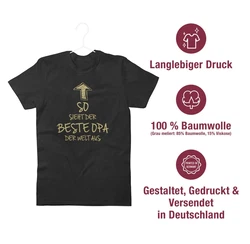 Shirtracer T-Shirt So sieht der beste Opa der Welt aus Geschenke Beige/Braun/Grau/Lila/Gelb/Schwarz