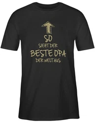 Shirtracer T-Shirt So sieht der beste Opa der Welt aus Geschenke Beige/Braun/Grau/Lila/Gelb/Schwarz