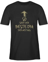 Shirtracer T-Shirt So sieht der beste Opa der Welt aus Geschenke Beige/Braun/Grau/Lila/Gelb/Schwarz
