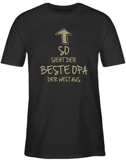 Shirtracer T-Shirt So sieht der beste Opa der Welt aus Geschenke Beige/Braun/Grau/Lila/Gelb/Schwarz Shirtracer T-Shirt So sieht der beste Opa der Welt aus Geschenke Beige/Braun/Grau/Lila/Gelb/Schwarz