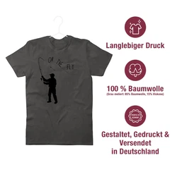 Shirtracer T-Shirt Fishing On the Fly Angler Geschenke Dunkelgrün/Grau/Blau/Dunkelgrau/Hellgrau
