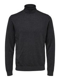 Strickpullover SLHBERG ROLL NECK mit 100% Baumwolle