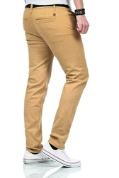 Maurelio Modriano Herren Designer Chino Stoff Hose Chinohose MM015 