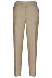 aubi Stoffhose Perfect Fit Herren Sommer Businesshose Anzughose Modell 26 Khaki/Beige