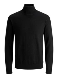 Jack & Jones Strickpullover JJEEMIL KNIT ROLL NECK schwarz