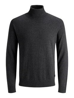 Jack & Jones Strickpullover JJEEMIL KNIT ROLL NECK Dark Grey Melange Jack & Jones Strickpullover JJEEMIL KNIT ROLL NECK Dark Grey Melange