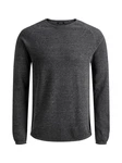 JACK & JONES JJEHILL Knit Crew Neck Pullover Dunkelgrau