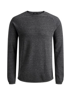 JACK & JONES JJEHILL Knit Crew Neck Pullover Dunkelgrau JACK & JONES JJEHILL Knit Crew Neck Pullover Dunkelgrau