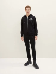 TOM TAILOR Denim Stoffhose Slim Chino Schwarz/Grün