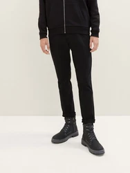 TOM TAILOR Denim Stoffhose Slim Chino Schwarz/Grün