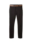 TOM TAILOR Denim Stoffhose Slim Chino Schwarz/Grün