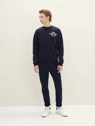 TOM TAILOR Denim Stoffhose Slim Chino Dunkelblau/Hellblau/Blau