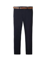 TOM TAILOR Denim Stoffhose Slim Chino Dunkelblau/Hellblau/Blau