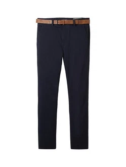 TOM TAILOR Denim Stoffhose Slim Chino Dunkelblau/Hellblau/Blau