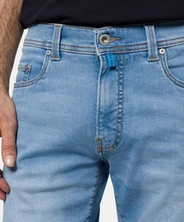Pierre Cardin 5-Pocket Jeans PIERRE CARDIN LYON BERMUDA (34520) Blau/Hellblau/Pastell