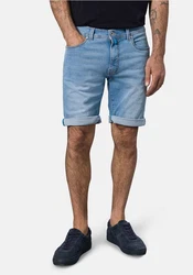 Pierre Cardin 5-Pocket Jeans PIERRE CARDIN LYON BERMUDA (34520) Blau/Hellblau/Pastell