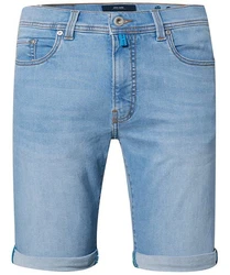 Pierre Cardin 5-Pocket Jeans PIERRE CARDIN LYON BERMUDA (34520) Blau/Hellblau/Pastell