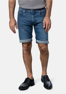 Pierre Cardin 5-Pocket Jeans PIERRE CARDIN LYON BERMUDA (34520) blau (6828)