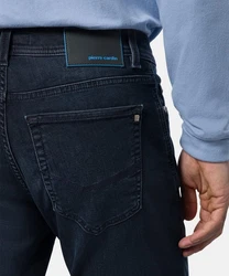 Pierre Cardin 5-Pocket Jeans PIERRE CARDIN LYON BERMUDA (34520) blau/schwarz (3452080356807)