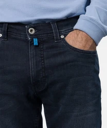 Pierre Cardin 5-Pocket Jeans PIERRE CARDIN LYON BERMUDA (34520) blau/schwarz (3452080356807)
