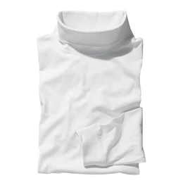 Rollkragenshirt Groe Gren Herren Roy Rollkragen-Langarmshirt wei