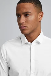 Casual Friday Businesshemd 'Palle' Weiß/Creme/Grau