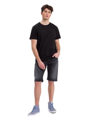 CROSS JEANS Jeansshorts LEOM Grau/Dunkelgrau/Schwarz/Dunkelblau