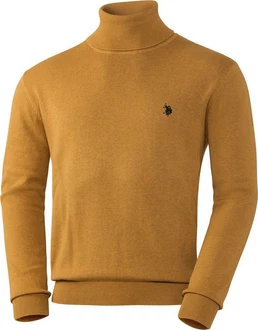 U.S. Polo Assn Rollkragenpullover Gelb