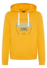 Kapuzensweatshirt aus weichem Materialmix