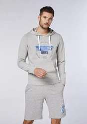 Oklahoma Jeans Kapuzensweatshirt Grau/Hellblau/Blau