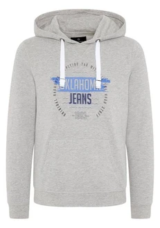 Oklahoma Jeans Kapuzensweatshirt Grau/Hellblau/Blau Oklahoma Jeans Kapuzensweatshirt Grau/Hellblau/Blau