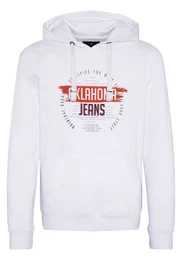 Kapuzensweatshirt aus weichem Materialmix