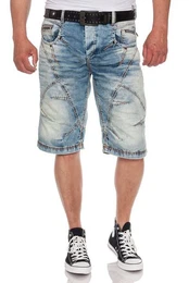 Jeansshorts hellblau mit Ziernhten