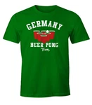 MoonWorks Print-Shirt Herren T-Shirt Germany Beer Pong Team Bier Fun-Shirt 