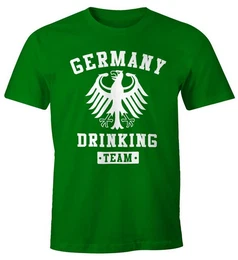 Print-Shirt Deutschland Herren T-Shirt Germany Drinking Team Bier Adler Fun-Shirt mit Print