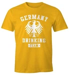 MoonWorks Print-Shirt Deutschland Herren T-Shirt Germany Drinking Team Bier Adler Fun-Shirt 