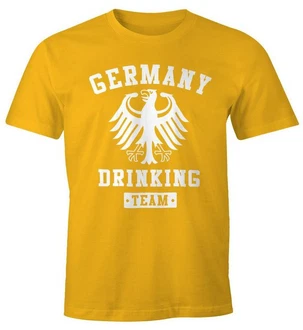 MoonWorks Print-Shirt Deutschland Herren T-Shirt Germany Drinking Team Bier Adler Fun-Shirt MoonWorks Print-Shirt Deutschland Herren T-Shirt Germany Drinking Team Bier Adler Fun-Shirt