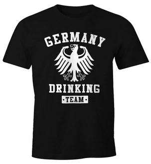MoonWorks Print-Shirt Deutschland Herren T-Shirt Germany Drinking Team Bier Adler Fun-Shirt Dunkelrot/Schwarz/Beige/Dunkelblau/Grau MoonWorks Print-Shirt Deutschland Herren T-Shirt Germany Drinking Team Bier Adler Fun-Shirt Dunkelrot/Schwarz/Beige/Dunkelblau/Grau