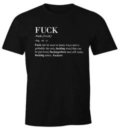 Print-Shirt Herren T-Shirt Fuck Dictionary Wrterbuch Fun-Shirt mit Print