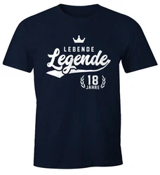 MoonWorks Print-Shirt Herren T-Shirt Lebende Legende Athletic Krone mit Print Dunkelblau/Gelb/Lila/Hellblau