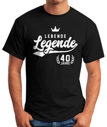 MoonWorks Print-Shirt Herren T-Shirt Lebende Legende Athletic Krone mit Print Gelb/Schwarz/Lila