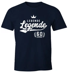 MoonWorks Print-Shirt Herren T-Shirt Lebende Legende Athletic Krone mit Print Lila/Dunkelblau/Gelb/Hellblau