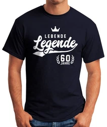 MoonWorks Print-Shirt Herren T-Shirt Lebende Legende Athletic Krone mit Print Lila/Dunkelblau/Gelb/Hellblau